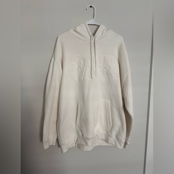 Disney Star Wars Pullover Hoodie Adults Star Wars Puff Print Logo - Picture 2 of 5